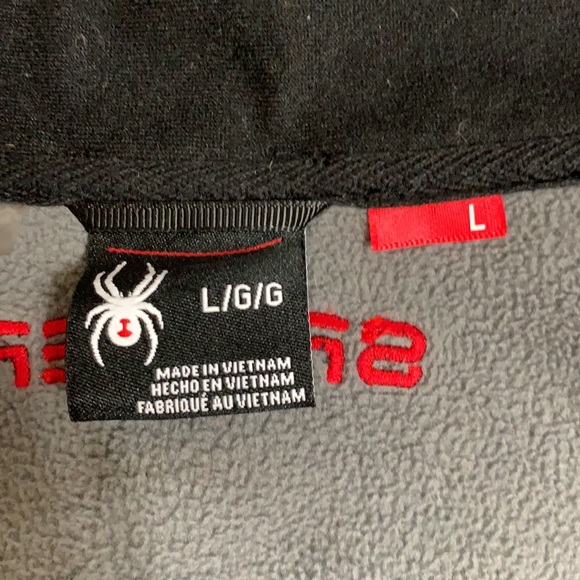 Spyder Raider Full-Zip Sweater Fleece Jacket Large Gray/Black - Picture 7 of 12